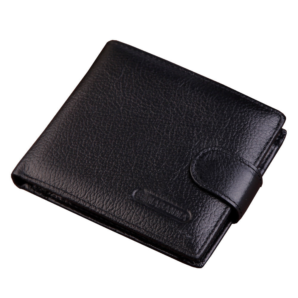 Men's Wallet Short Leather Foreign Trade Retro Zipper