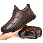 Winter Men's Warm Velvet Padded Thickened Waterproof Non-slip Elderly Cotton Boots