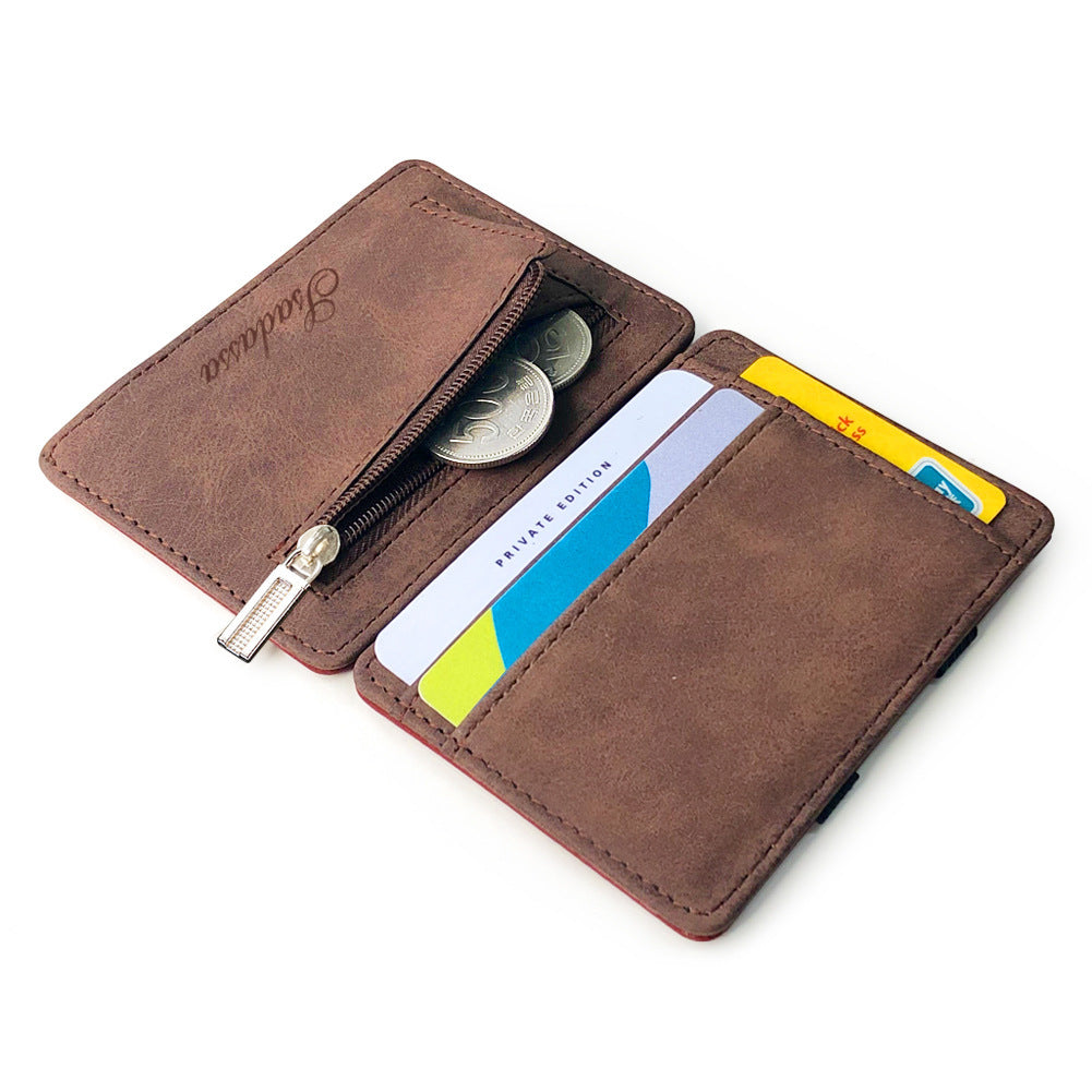 Korean Style All-match Creative Style Matte Leather Magic Wallet