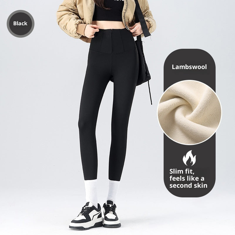 Women's Shark Pants For Autumn And Winter, Fleece-lined And Thickened