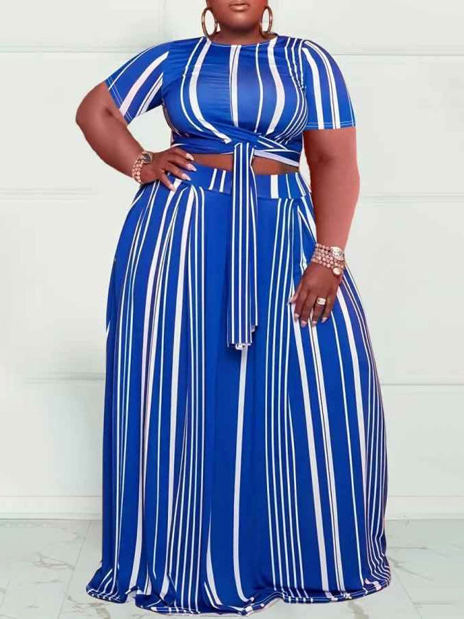 European And American Fashion Plus-size Two-piece Set