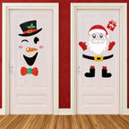 2PCS Christmas Felt Door Stickers Decoration - The Premium