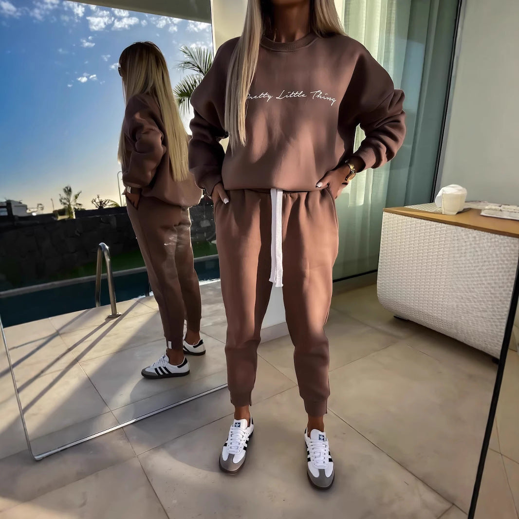 Ladies' Comfortable Hoodie And Jogger Pants Set