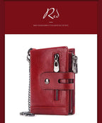 Leather men's wallet coin purse