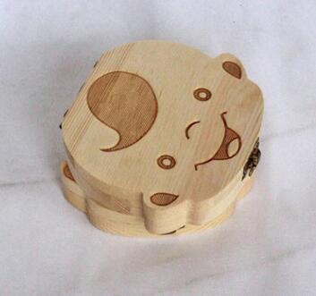 Wood Storage Box for Baby Kids Tooth Box Organizer