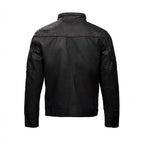 Men's PU Leather Coat Casual Stand Collar Motorcycle Jacket