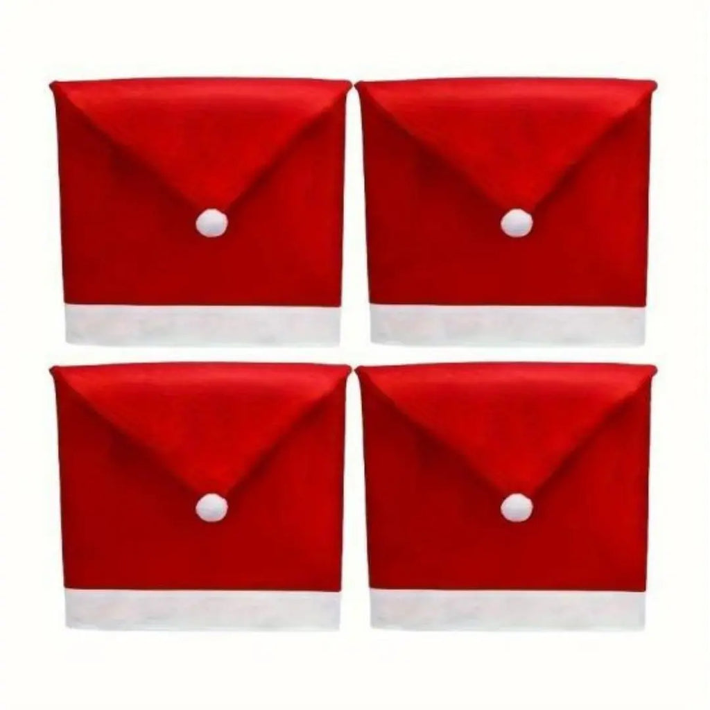 Christmas Chair Covers, Santa Claus Hat Slipcover Xmas Chair Back Cover For Christmas Din - The Premium