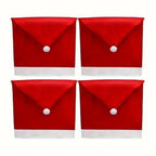Christmas Chair Covers, Santa Claus Hat Slipcover Xmas Chair Back Cover For Christmas Din - The Premium