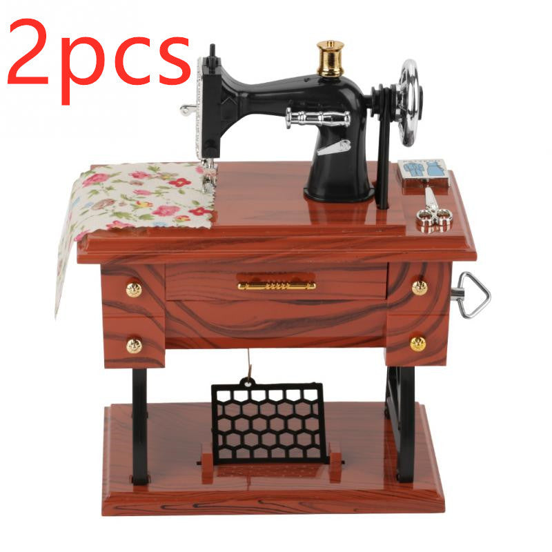 Sewing machine music box mini retro