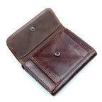 Short Retro Wallet, Shielding Wallet, Anti-Scanning Leather Wallet