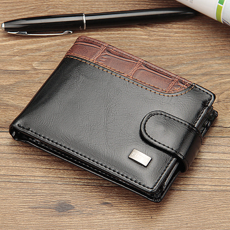 Creative European And American Men's Wallet Horizontal Casual Buckle US Dollar Bag