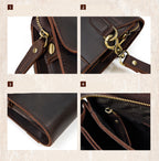 Leather Clutch Retro Men's Clutch Crazy Horse Leather Multifunction Wallet