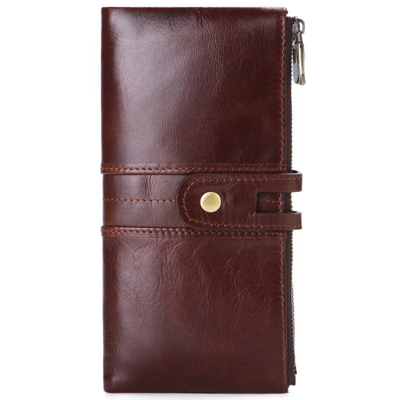 Men's Long Large-Capacity Vintage Leather Card Holder