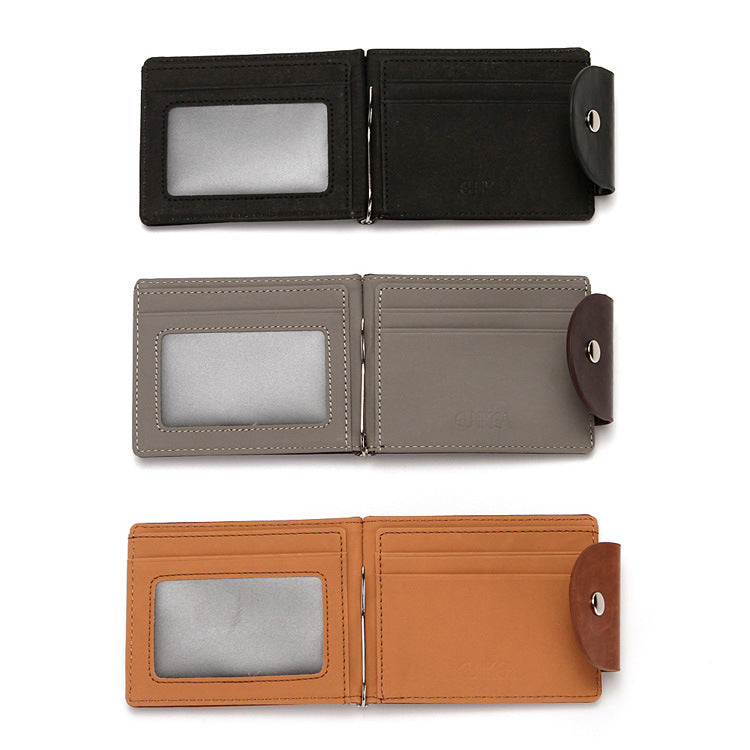 Creative Men'S Wallet Korean Style Flip Buckle Zipper Coin Purse Us Gold Clip Card Holder Card Holder