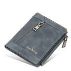 Vertical Multi-card Position Zipper Wallet Youth Buckle Thin Wallet