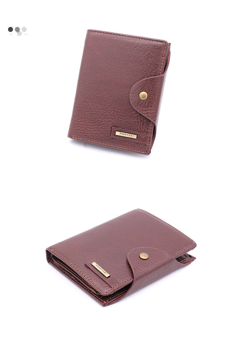 Vertical Style Men's Buckle Wallet, Women's Leather Bag Coin Purse, One Drop Shipping