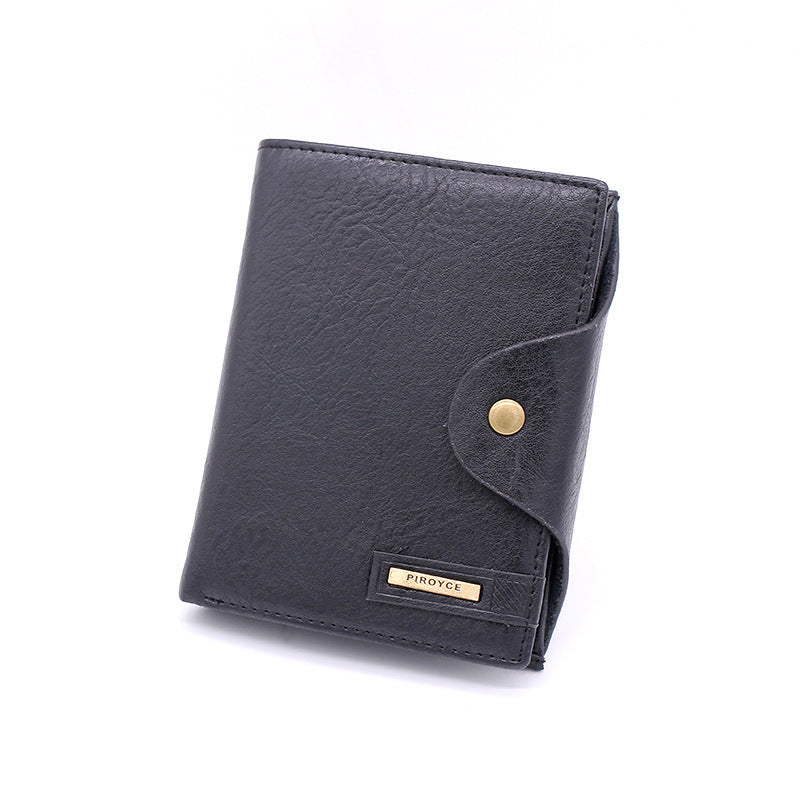 Vertical Style Men's Buckle Wallet, Women's Leather Bag Coin Purse, One Drop Shipping