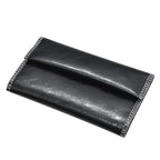 Tri-fold Leather Cigarette Bag With Zipper