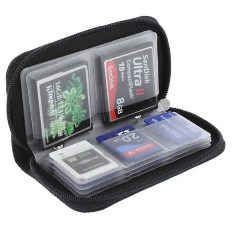 Black Memory Card Storae Carryin Case Holder Wallet