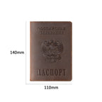 Passport Holder Layer Cowhide Retro Boarding Pass Wallet Card Case Passport Book