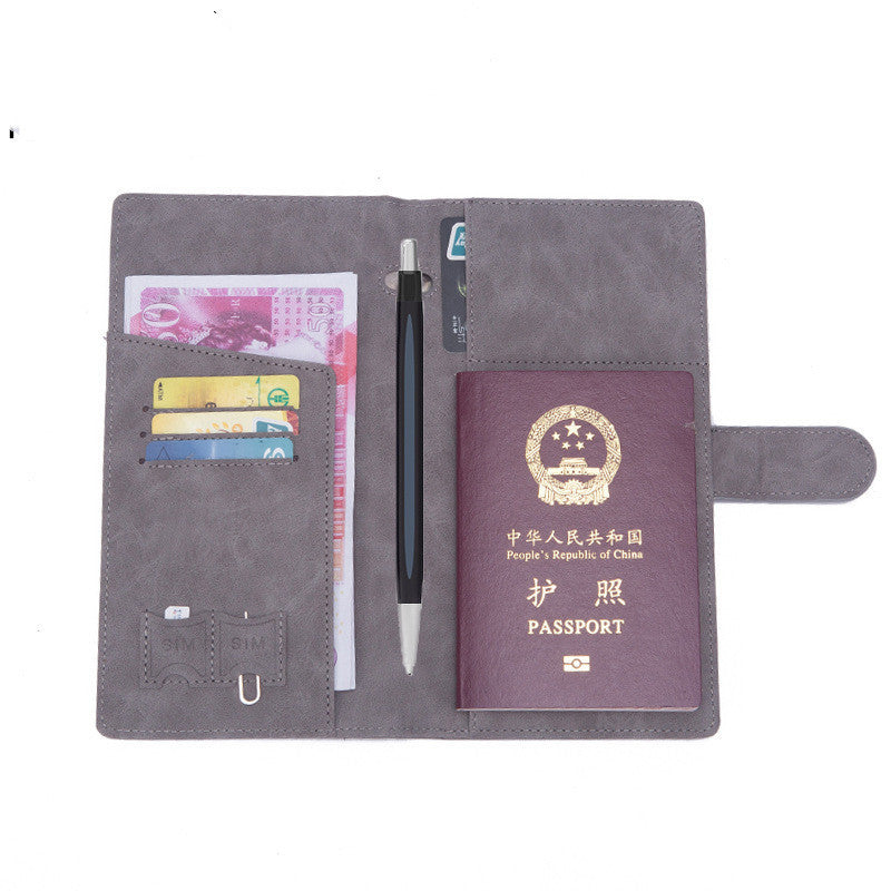 Simple Buckle, Long Passport Bag, Ultra-thin Ticket Holder For Overseas Travel