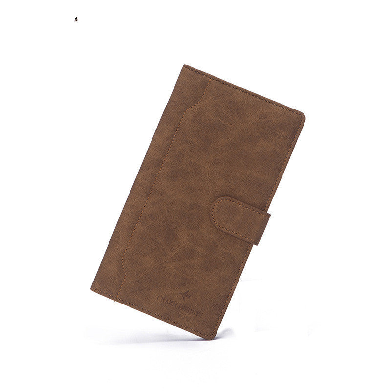 Simple Buckle, Long Passport Bag, Ultra-thin Ticket Holder For Overseas Travel