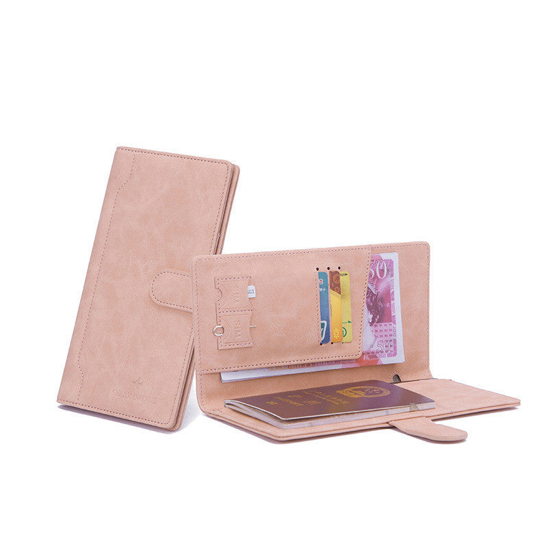 Simple Buckle, Long Passport Bag, Ultra-thin Ticket Holder For Overseas Travel