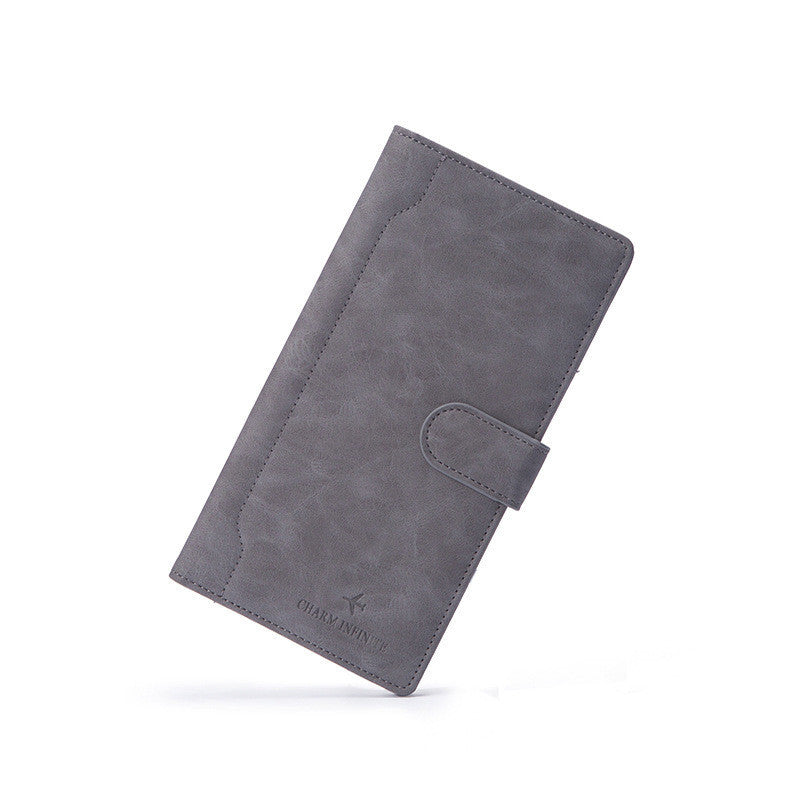 Simple Buckle, Long Passport Bag, Ultra-thin Ticket Holder For Overseas Travel