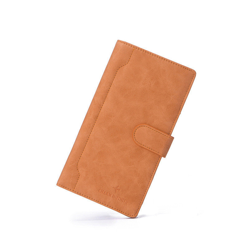 Simple Buckle, Long Passport Bag, Ultra-thin Ticket Holder For Overseas Travel