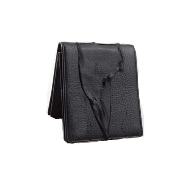 The First Layer Of Cowhide Short Wallet Ultra-thin Wallet Card Holder