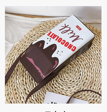 Cute Shape Drink Milk Box Messenger Bag