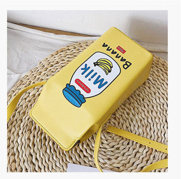 Cute Shape Drink Milk Box Messenger Bag