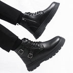 Black Martin Boots Male British Style Working Boots