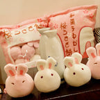 A Large Bag Of Snacks And Pillow Plush Toys