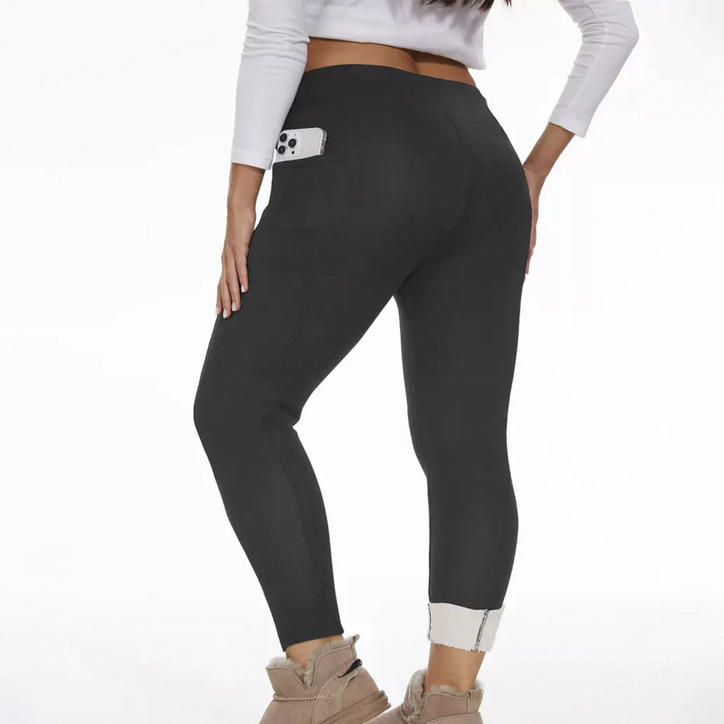 Fleece Lined Padded Warm Keeping Outer Wear Tappered Pencil