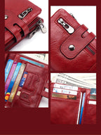 Leather men's wallet coin purse