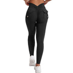 Peach Hip Yoga Pants Pocket Sweet Cool Workwear For Women