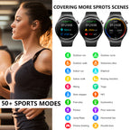 Fashion Smart Watch For Men Women Healthy Mornitoring Ips Screen Fitness Tracker With Bluetooth Call IP67 Waterproof Heart Rate Sleep SpO2 Monitor Pedometer Multiple Sports For Android IOS