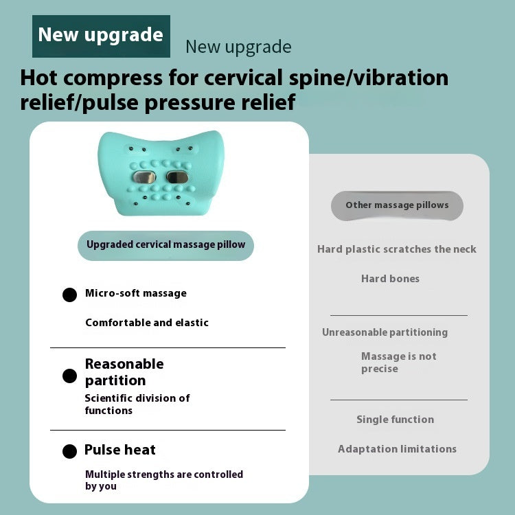 Multifunctional Shoulder And Neck Massage Instrument Portable EMS Hot Compress Massage Pillow