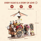 ROBOTIME Model Kits For Adults To Build Blossom Cart, 3D Wooden Puzzles Home Decor Craft Gifts For Adults Women Girls Boys TGS03