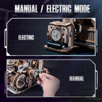 ROBOTIME Marble Run 3D Puzzle Wooden Model Kits For Adults To Build, Gifts Adults Electric Craft Boys, Marble Spaceport LGC01