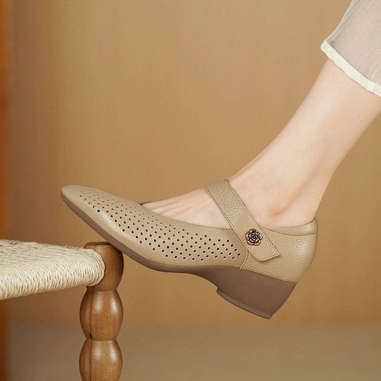 Summer New Retro Breathable Pointed Fashion High Heels For Women