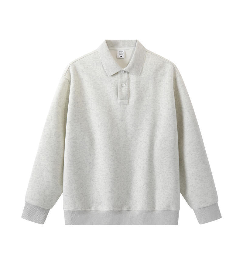 Loose Solid Color Couple Lapel Long Sleeve