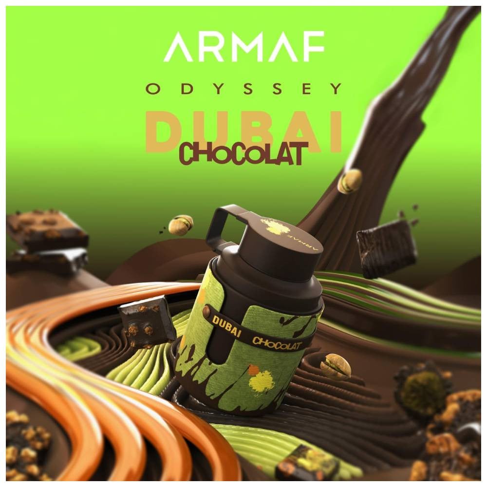 "Armaf Odyssey Dubai Chocolat Gourmand EDP 100ml – Sweet Amber Vanilla Unisex Perfume" AJ PRIME