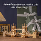 ROBOTIME 3D Wooden Puzzle London Tower Bridge Model Kit For Adults Xmas Gifts TG412