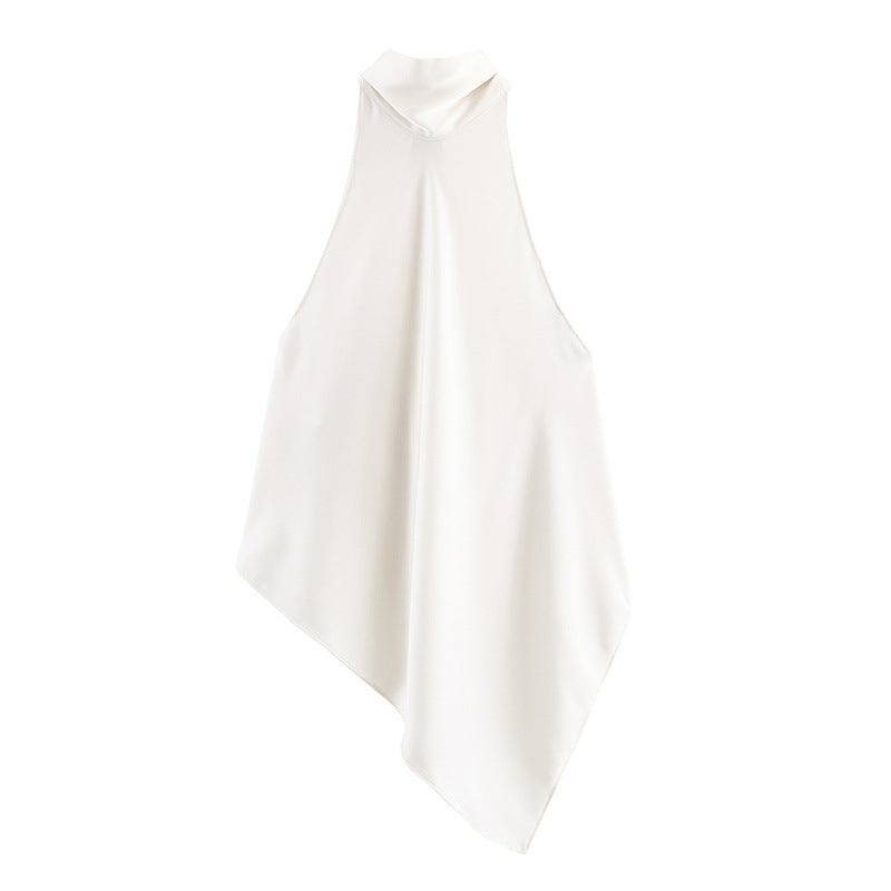 Women's Satin Halter Neck Strap Top