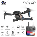 E88 Dual Camera Drone, WiFi FPV Double Folding RC Quadcopter Altitude Hold, Remote Control Toy For Beginners, Ideal Men's Gift For Outdoor Fun, Great For Christmas, Halloween, And Thanksgiving