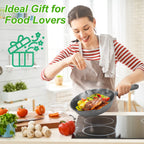 3Pcs Pre-Seasoned Cast Iron Skillet Set 6in 8in 10in Non-Stick Oven Safe Cookware Heat-Resistant Frying Pan For Frying Cooking Baking