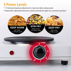 1Pc 2000W Double Electric Burner Double Hot Plate With 5 Gear Temperature Control