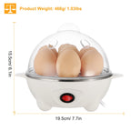 1Pc Electric Egg Cooker 7-Capacity Hard-Boiled Egg Maker With Auto-Off Measuring Cup For Hard Boiled Steamed Vegetables Seafood Dumplings